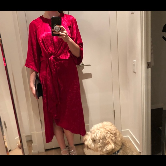 Red Zara kimono style dress - Picture 3 of 3